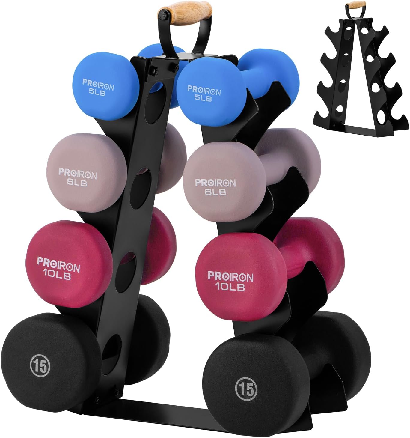 Home Gym Designs - Compact A-Frame Dumbbell Rack Stand with