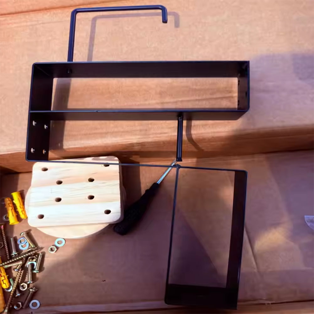 Home Gym Garage - Wood Motorcycle Helmet Holder Wall Mount