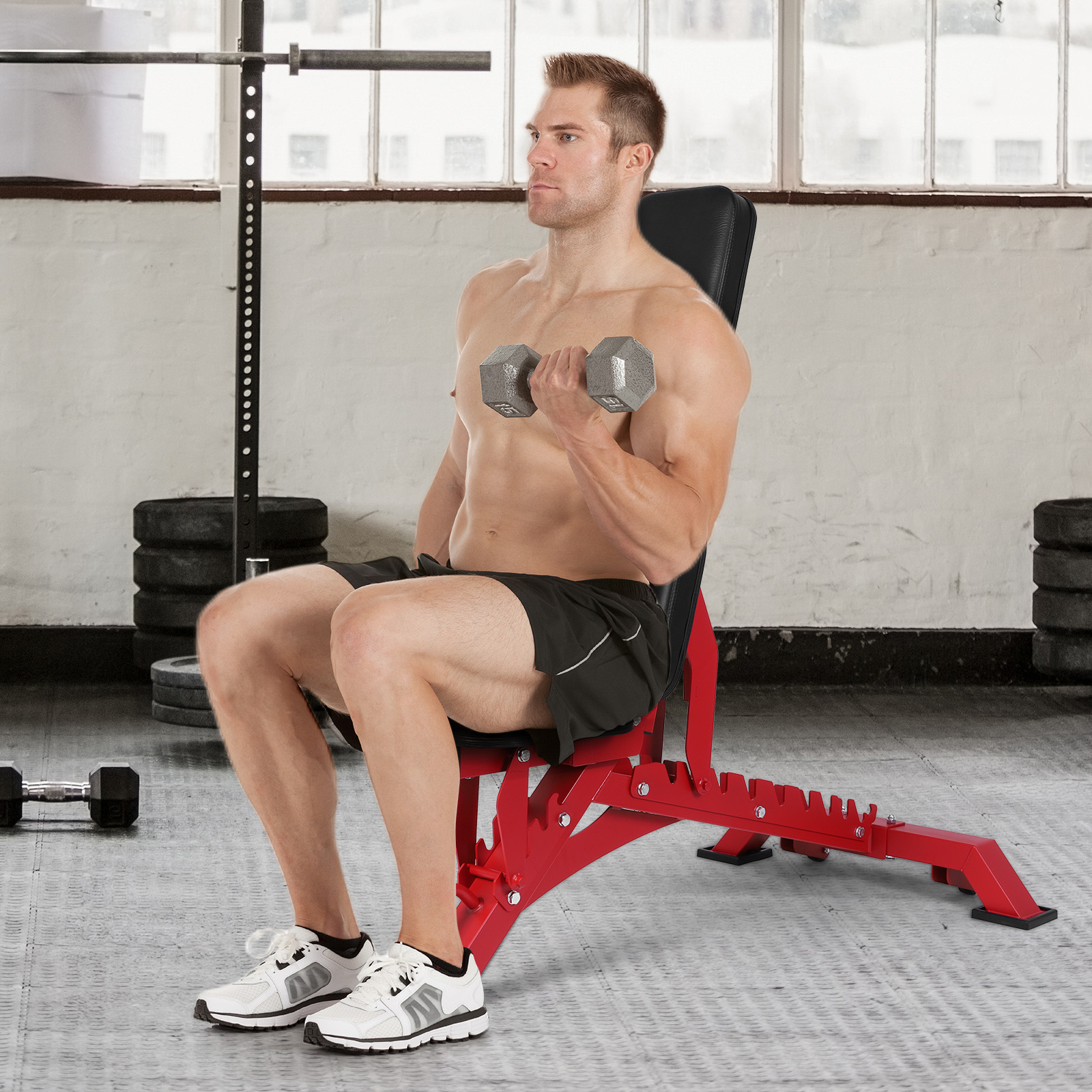 Home Gym In Garage - Workout Bench Adjustable Strength Training Bench