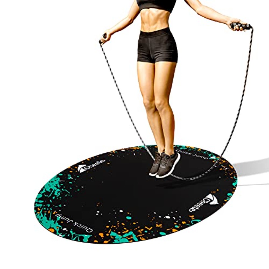 Home Gym Rubber Flooring - Jump Rope Mat Large Rubber Exercise