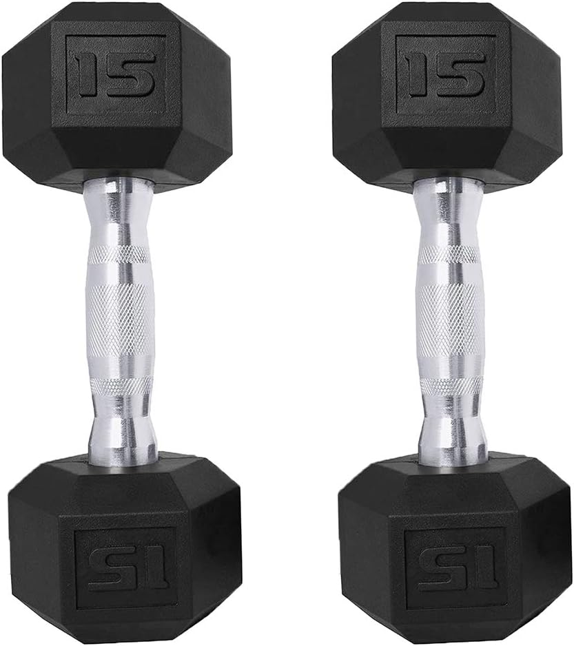 Home Gym Designs - Set of 2 Hex Dumbbells for