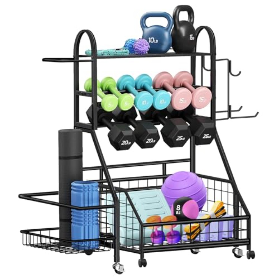 Home Gym Yoga Storage - Adjustable Dumbbell Rack 400LBS Weight Storage