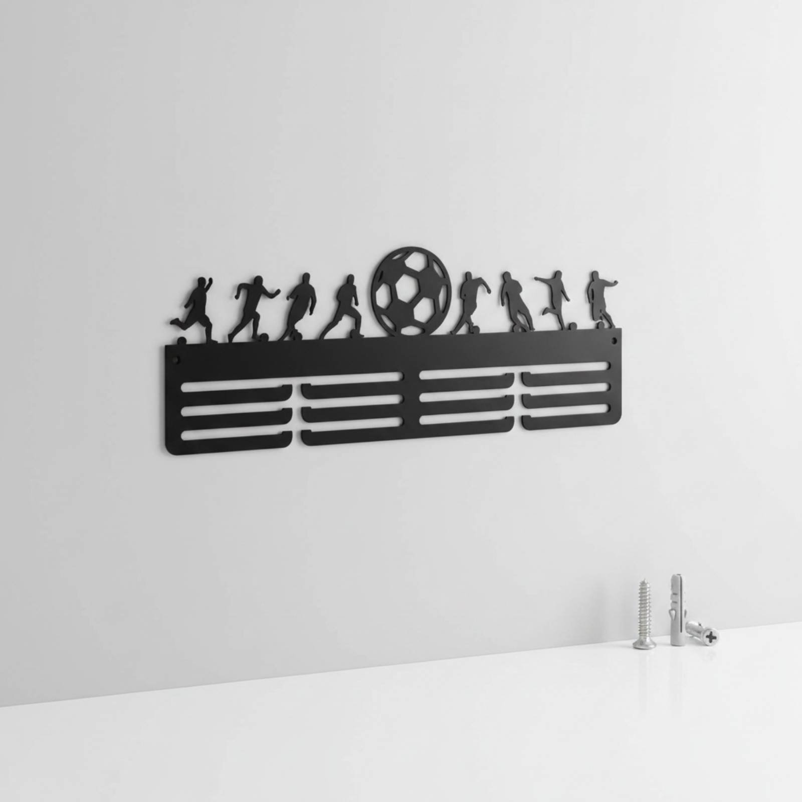 Home Gym Designs - Football Medal Display Rack Iron Design