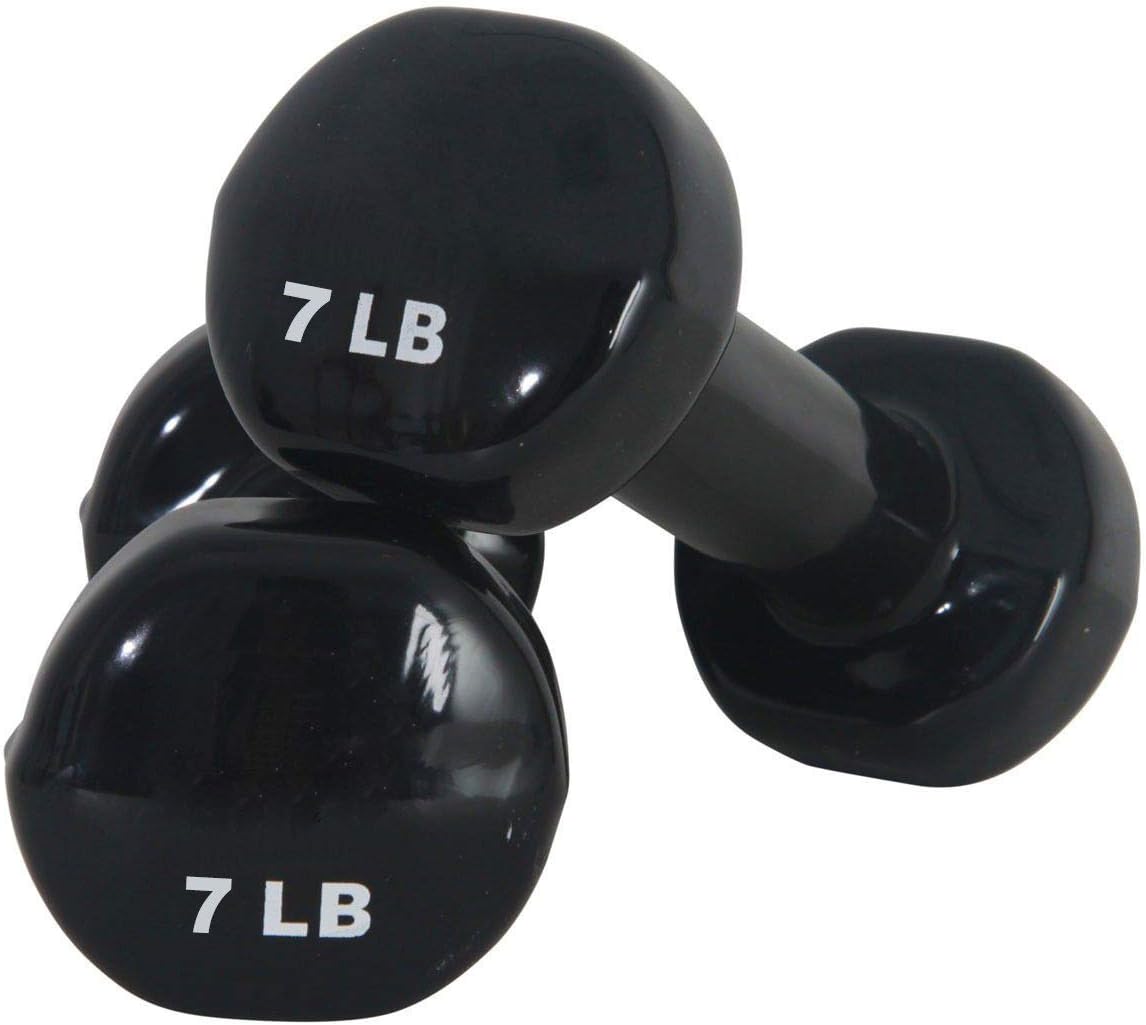 Home Gym Training - Vinyl Coated Dumbbell Set 1-12 lbs
