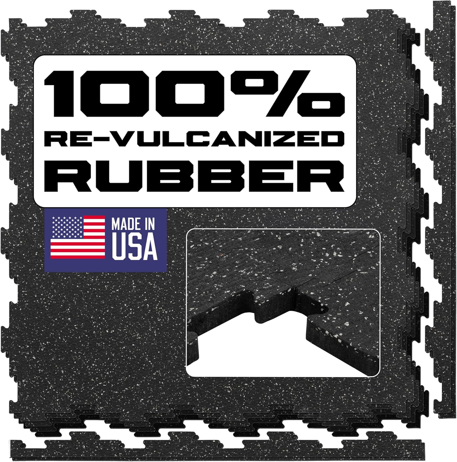 Home Gym Rubber Flooring - Interlocking Rubber Floor Tiles 12MM Heavy