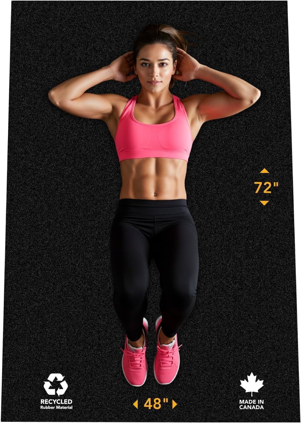 Home Gym Rubber Flooring - Thick Recycled Rubber Exercise Mat -