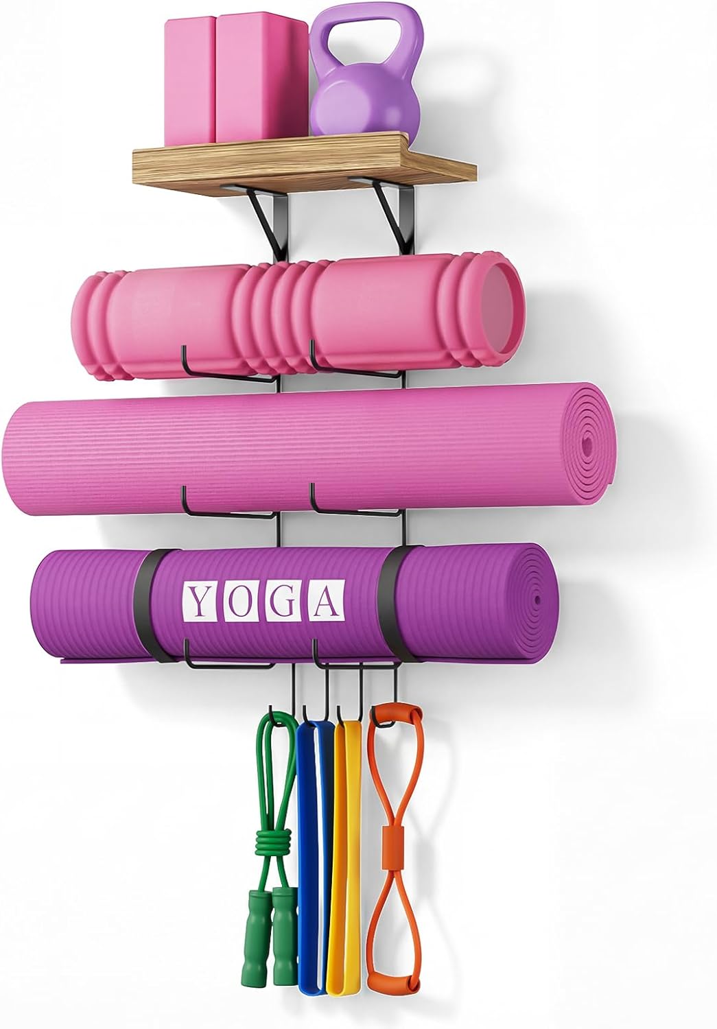 Wall Mount Yoga Mat Holder wit - Home Gym Yoga Storage avis et prix