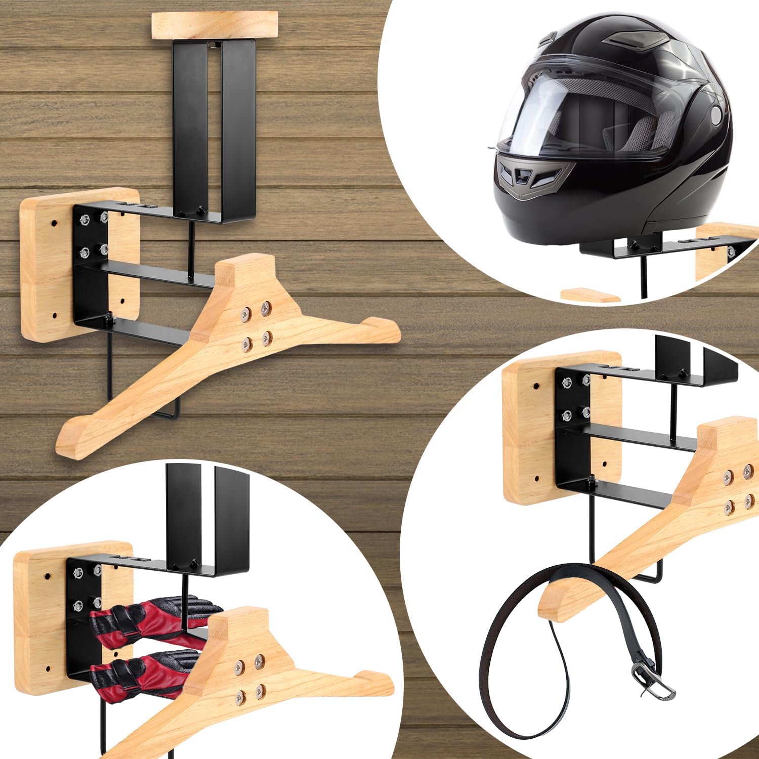 Wood Motorcycle Helmet Holder  - Home Gym Garage avis et prix