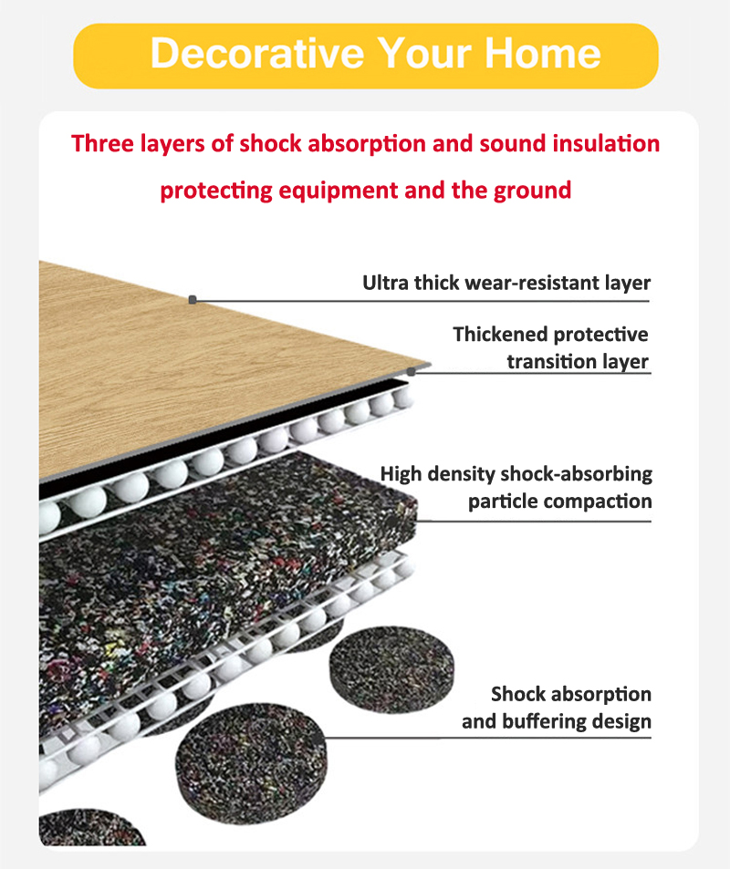 Home Gym Wooden Grain Rubber F - Home Gym Rubber Flooring avis et prix