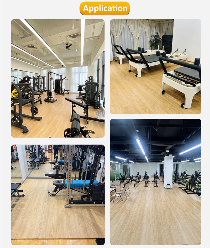 Home Gym Wooden Grain Rubber F - Home Gym Rubber Flooring avis et prix