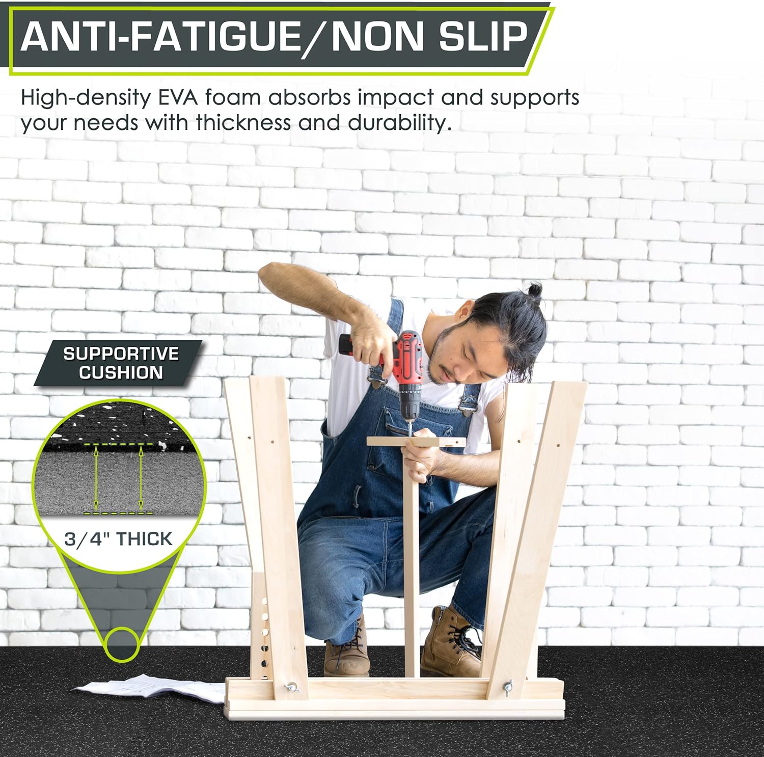 Exercise Puzzle Mat 3/4-Inch,  - Home Gym Rubber Flooring avis et prix