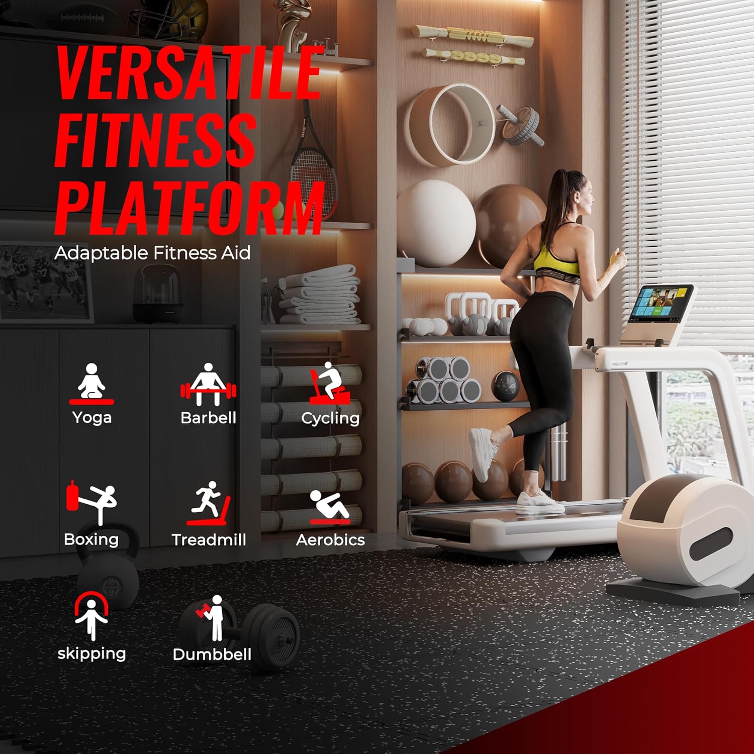 0.79'' Thick Interlocking Gym  - Home Gym Rubber Flooring avis et prix