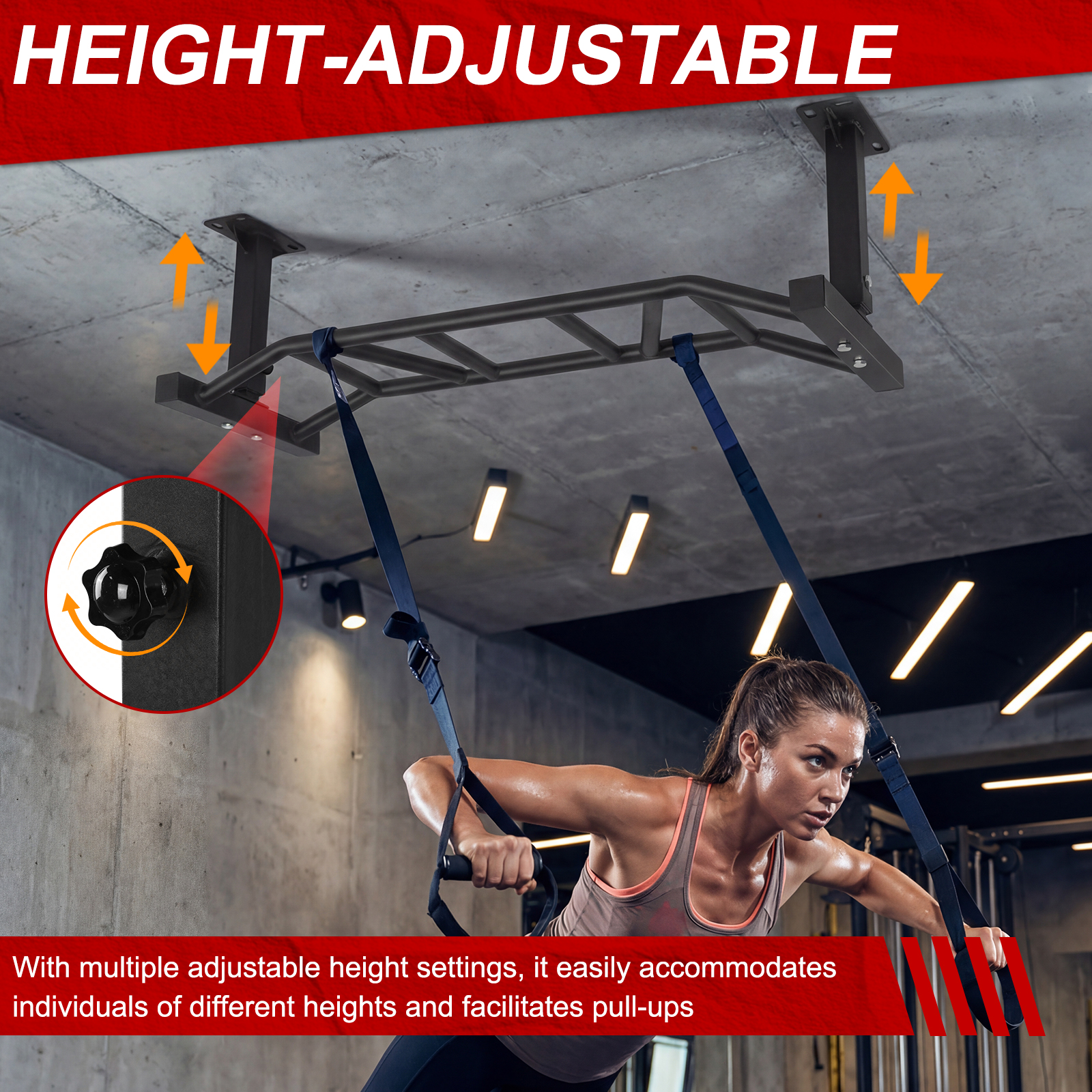 47 Inch Mounted Pullup Bar Adj - Home Gym In Garage avis et prix