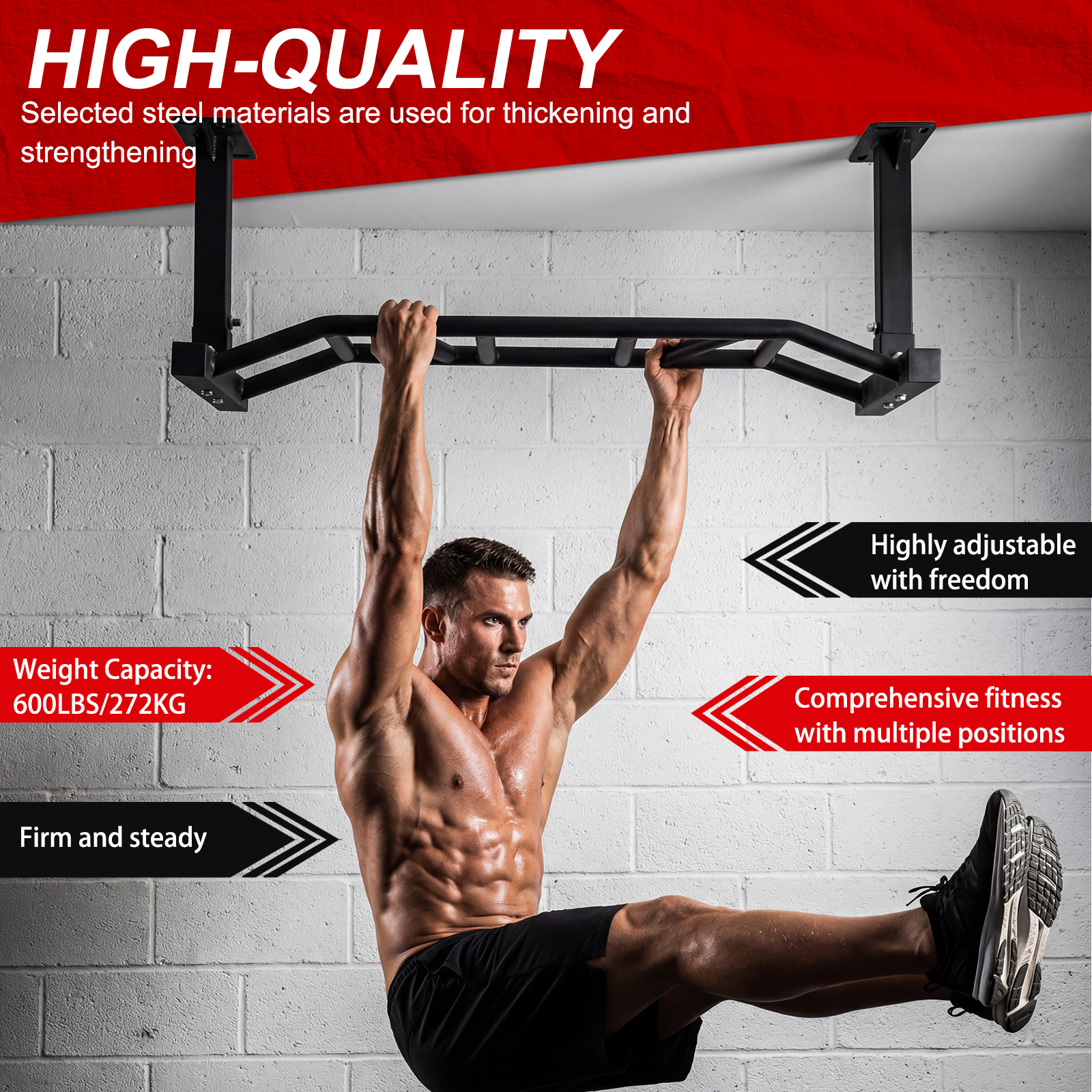 47 Inch Mounted Pullup Bar Adj - Home Gym In Garage avis et prix