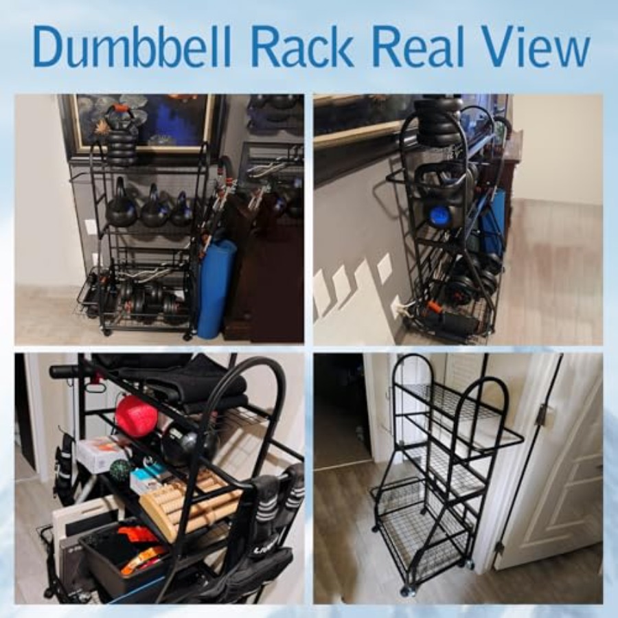 Adjustable Dumbbell Rack 400LB - Home Gym Yoga Storage avis et prix
