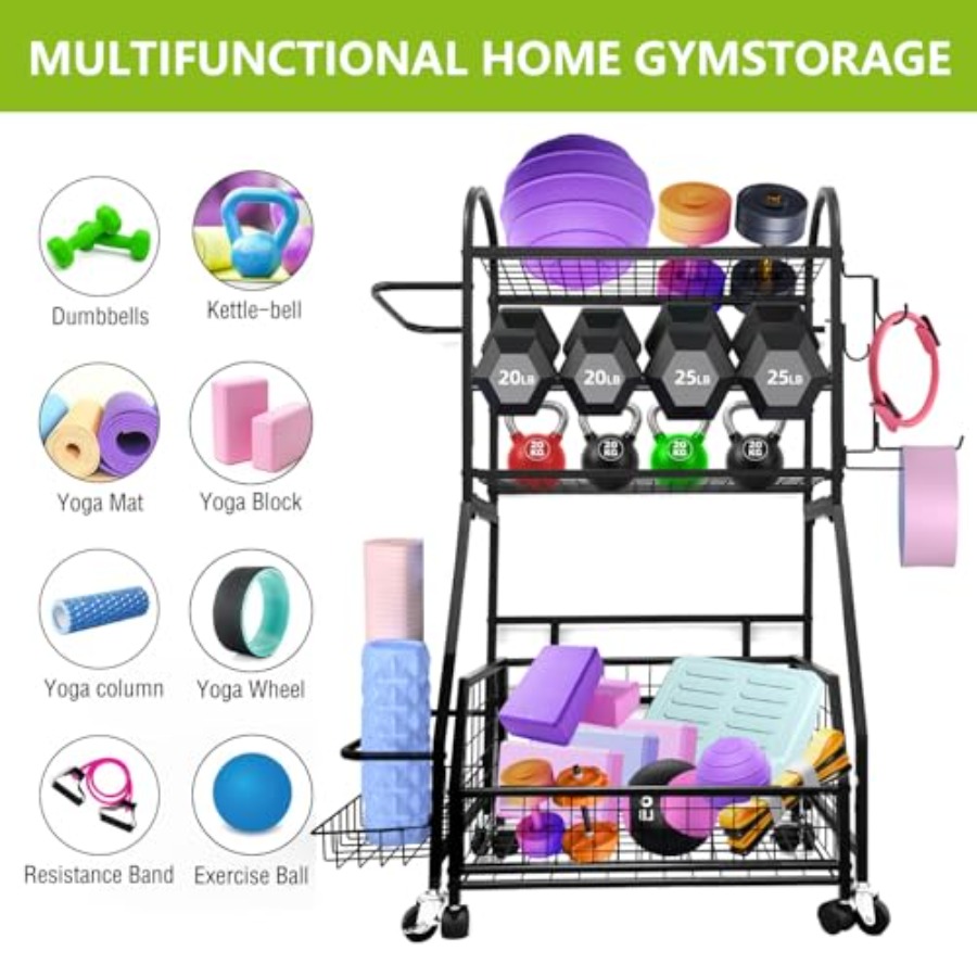 Adjustable Dumbbell Rack 400LB - Home Gym Yoga Storage avis et prix