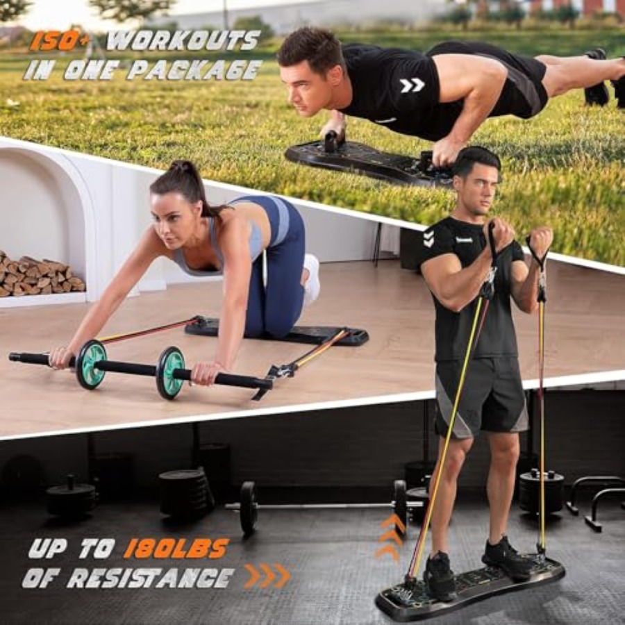Push Up Board 36 in 1 Home Gym - Ab Roller Wheel avis et prix
