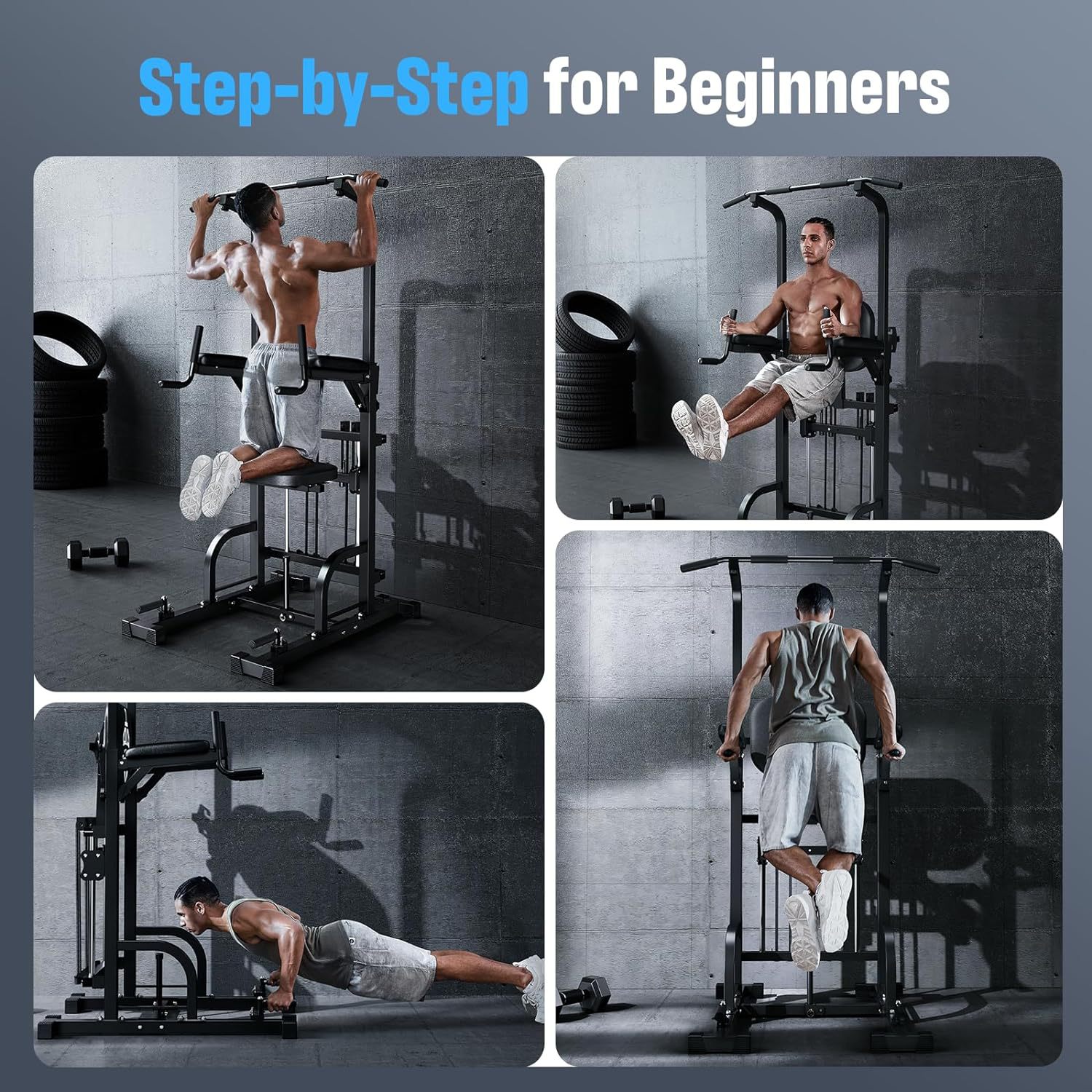 Power Tower Pull-Up Dip Statio - Home Gym Garage avis et prix