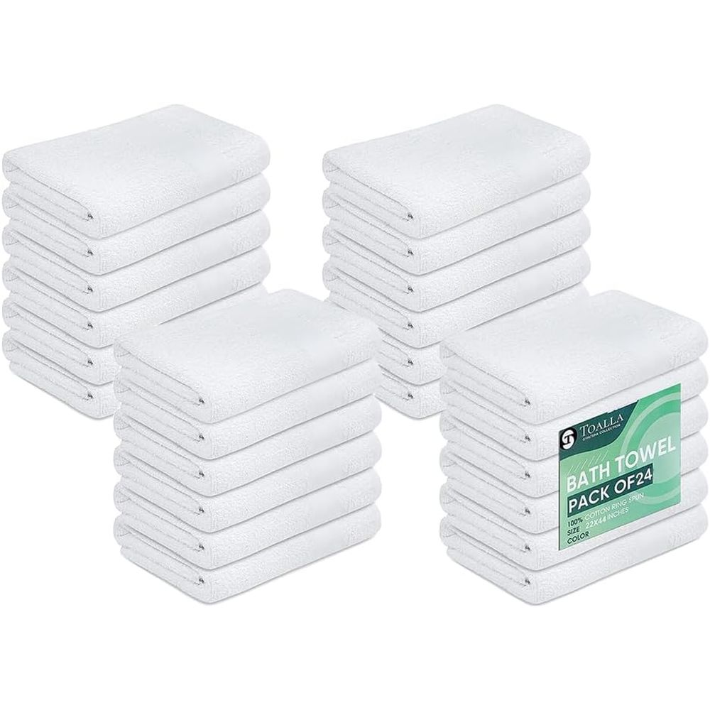 24-Pack White Bath Towels - Bu - Home Gym Budget avis et prix