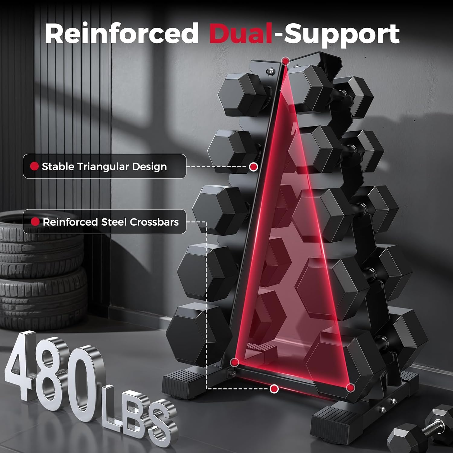 Compact A-Frame Dumbbell Rack  - Home Gym Training avis et prix