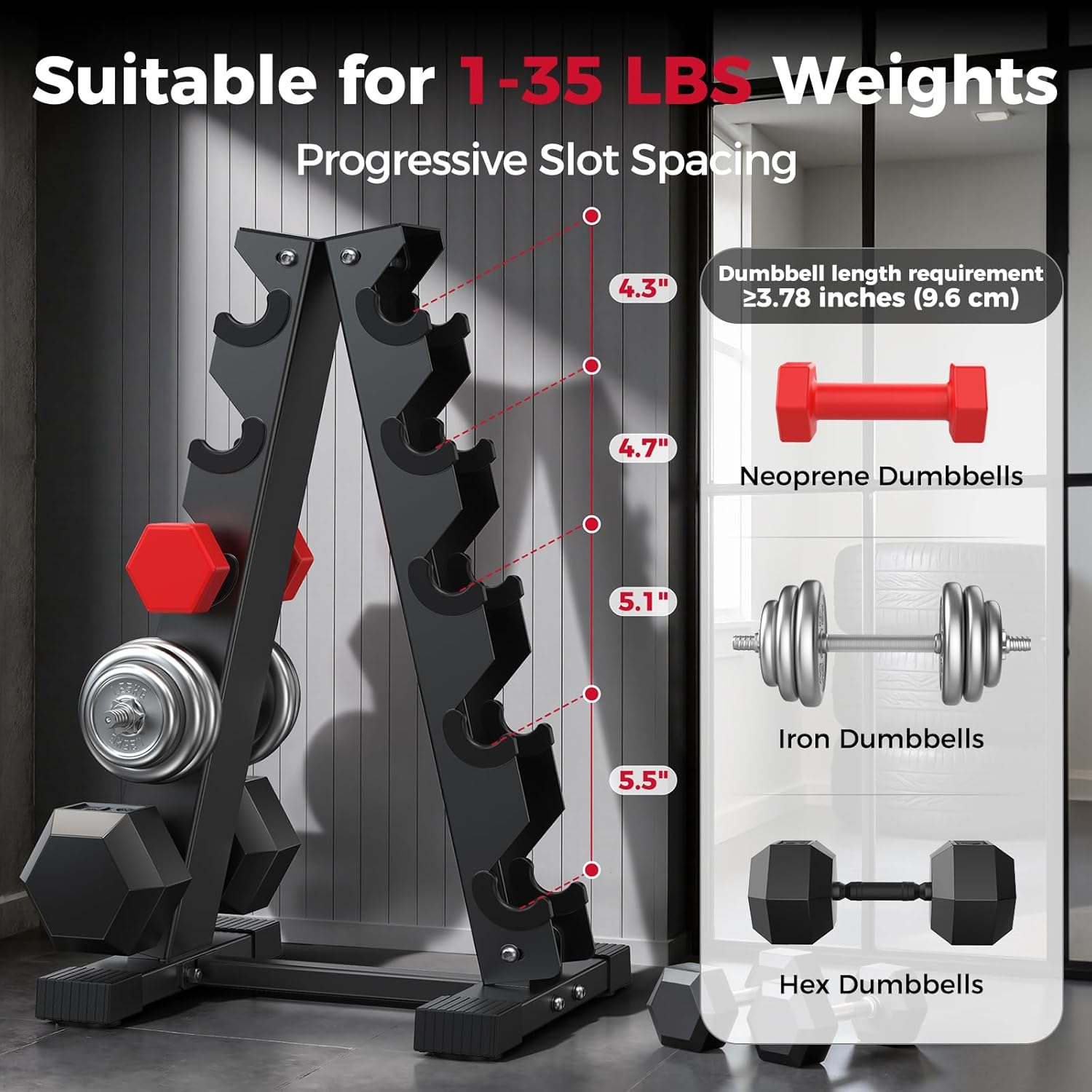 Compact A-Frame Dumbbell Rack  - Home Gym Training avis et prix