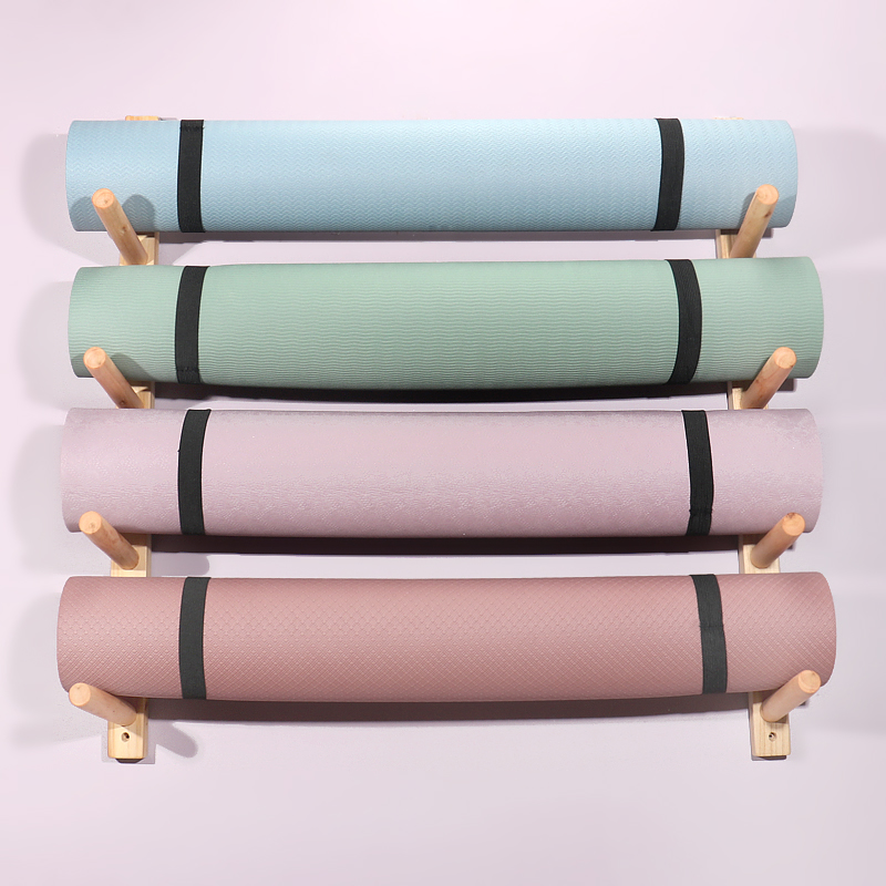 Wooden Yoga Mat Holder Wall Mo - Home Gym Yoga Storage avis et prix