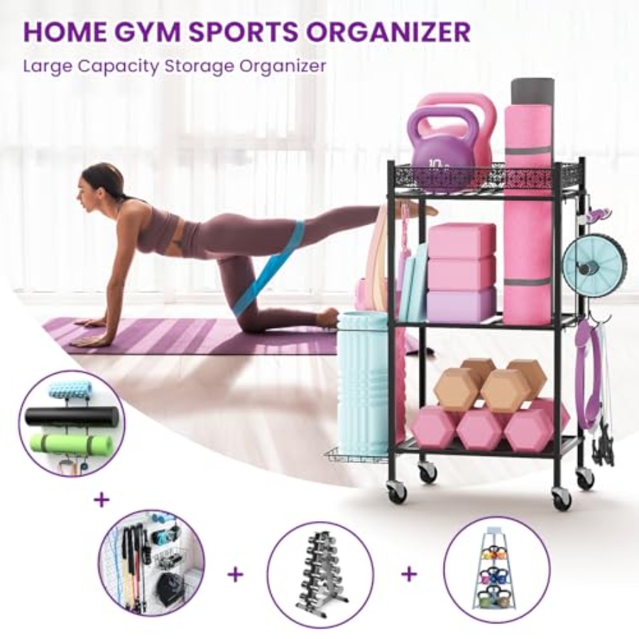 Home Gym Storage Rack for Yoga - Home Gym Yoga Storage avis et prix