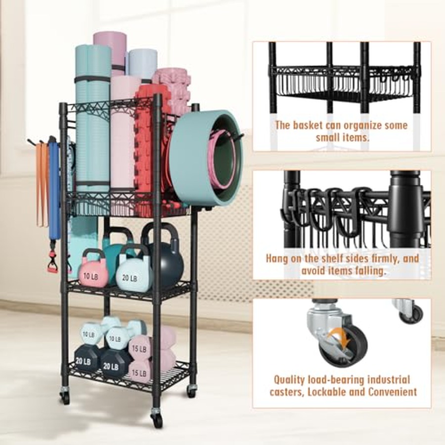 Home Gym Storage 3 Tiers Worko - Home Gym Yoga Storage avis et prix