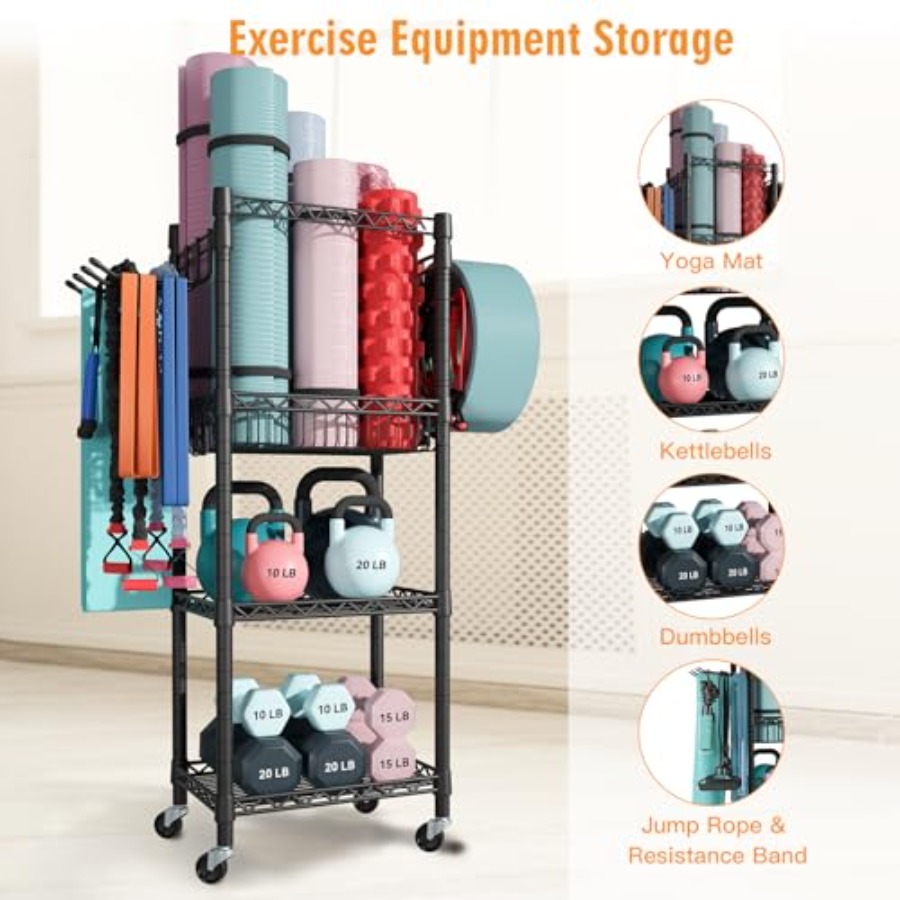 Home Gym Storage 3 Tiers Worko - Home Gym Yoga Storage avis et prix