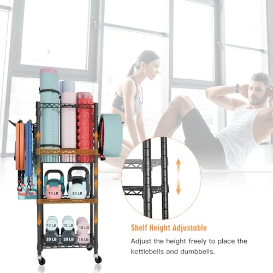 Home Gym Storage 3 Tiers Worko - Home Gym Yoga Storage avis et prix