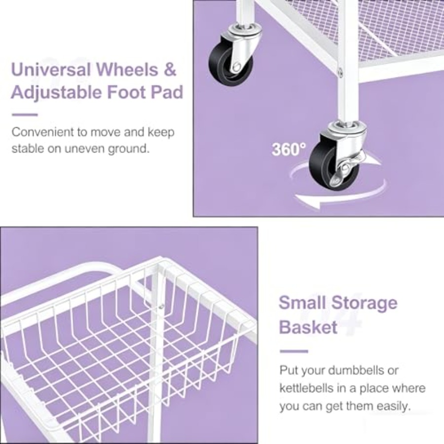 Workout Equipment Storage Rack - Home Gym Yoga Storage avis et prix