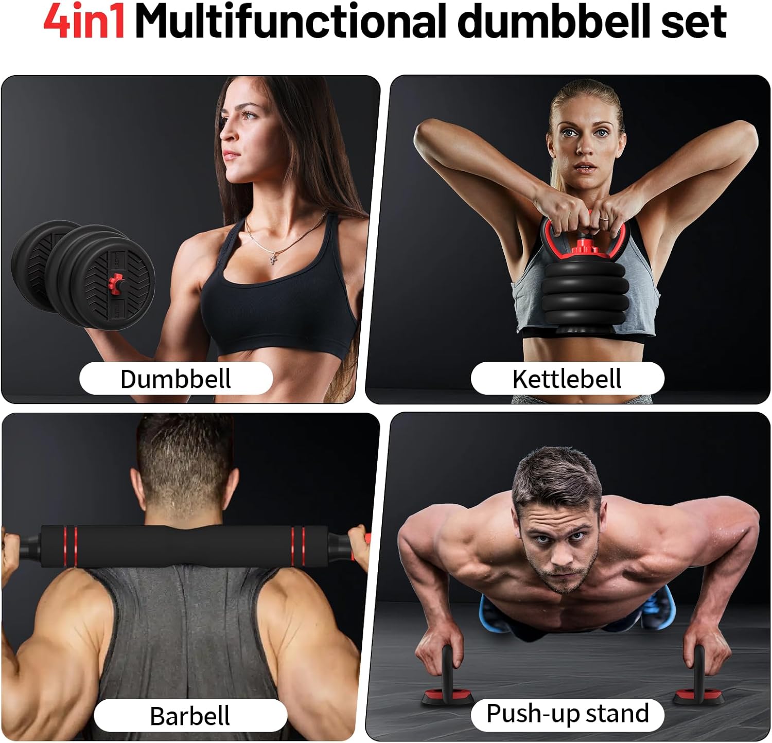 Adjustable Dumbbell Set, 4-in- - Home Gym Training avis et prix