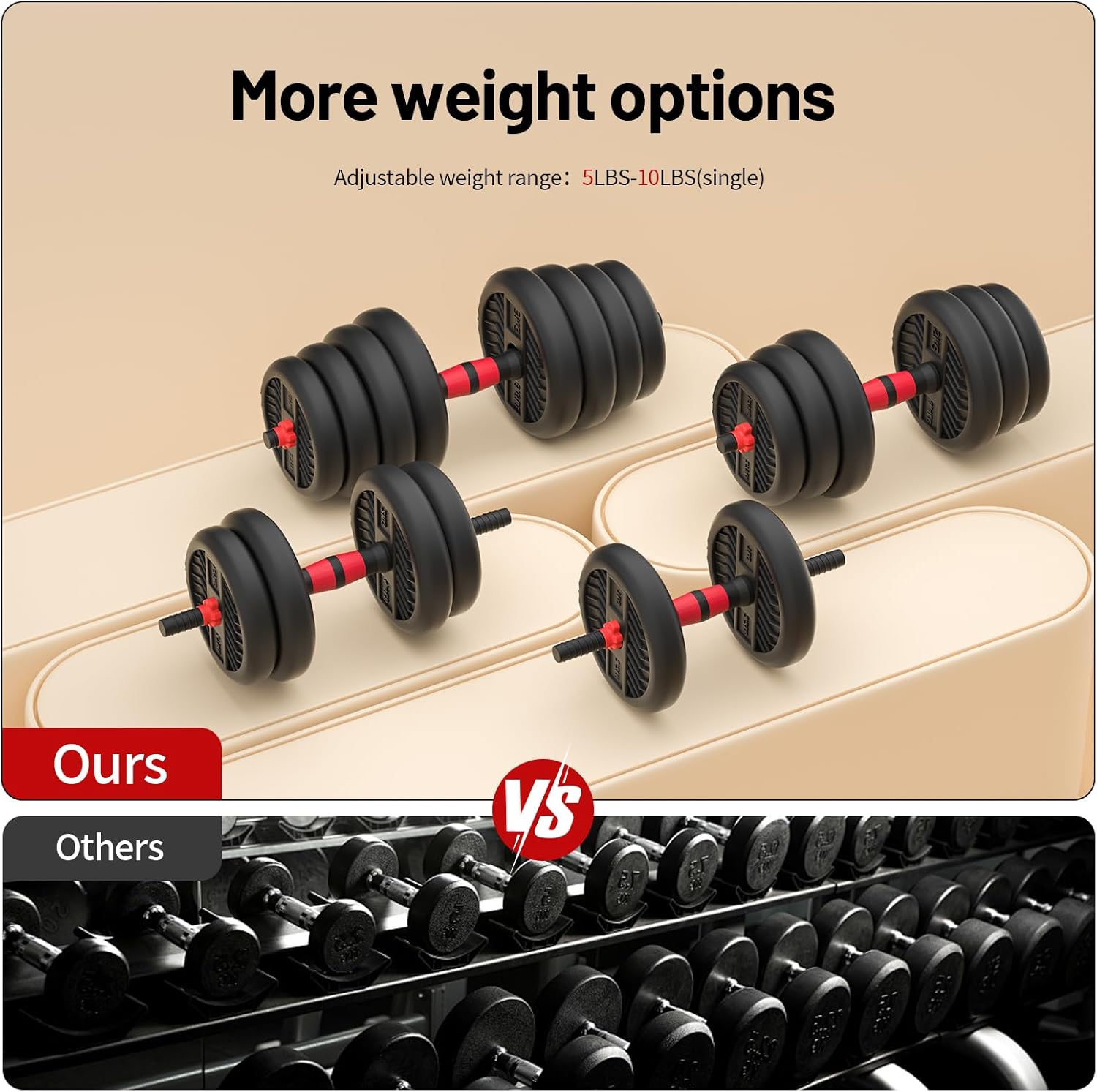 Adjustable Dumbbell Set, 4-in- - Home Gym Training avis et prix