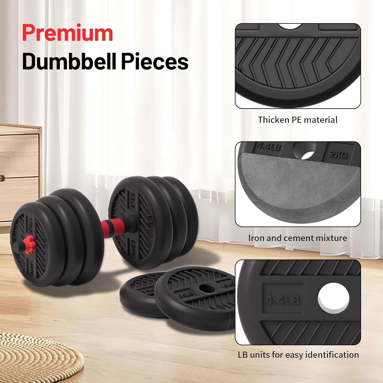 Adjustable Dumbbell Set, 4-in- - Home Gym Training avis et prix