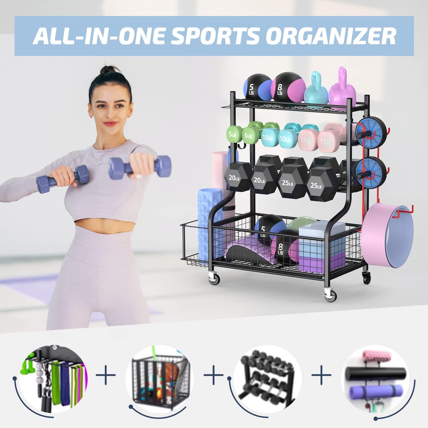 Home Gym Dumbbell Rack with Wh - Home Gym Training avis et prix