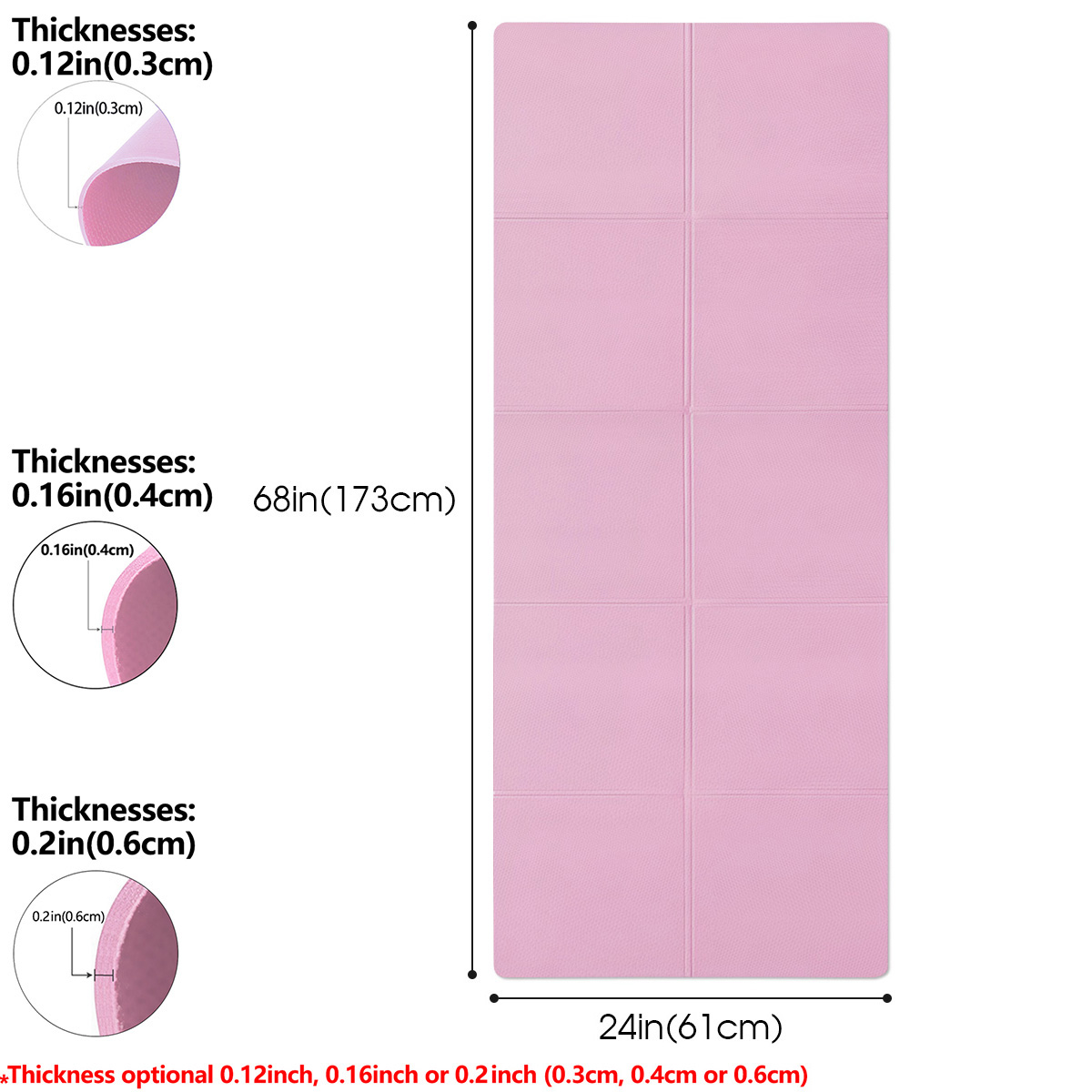 Yoga Mat Pilates Fitness Mat 3 - Home Gym Rubber Flooring avis et prix