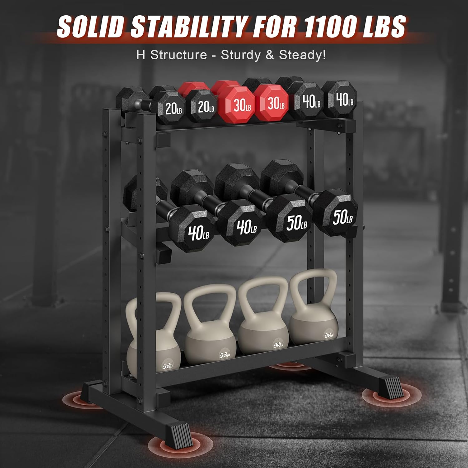 Adjustable 3-Tier Dumbbell Rac - Home Gym Training avis et prix