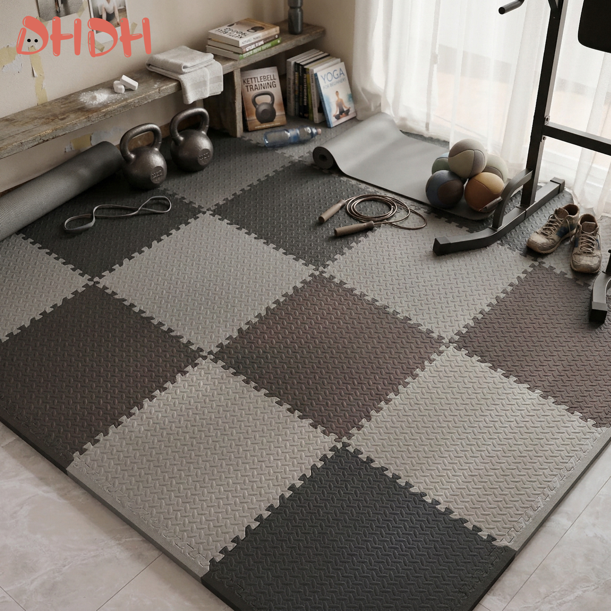 Gym Floor Mat for Home Workout - Home Gym Rubber Flooring avis et prix