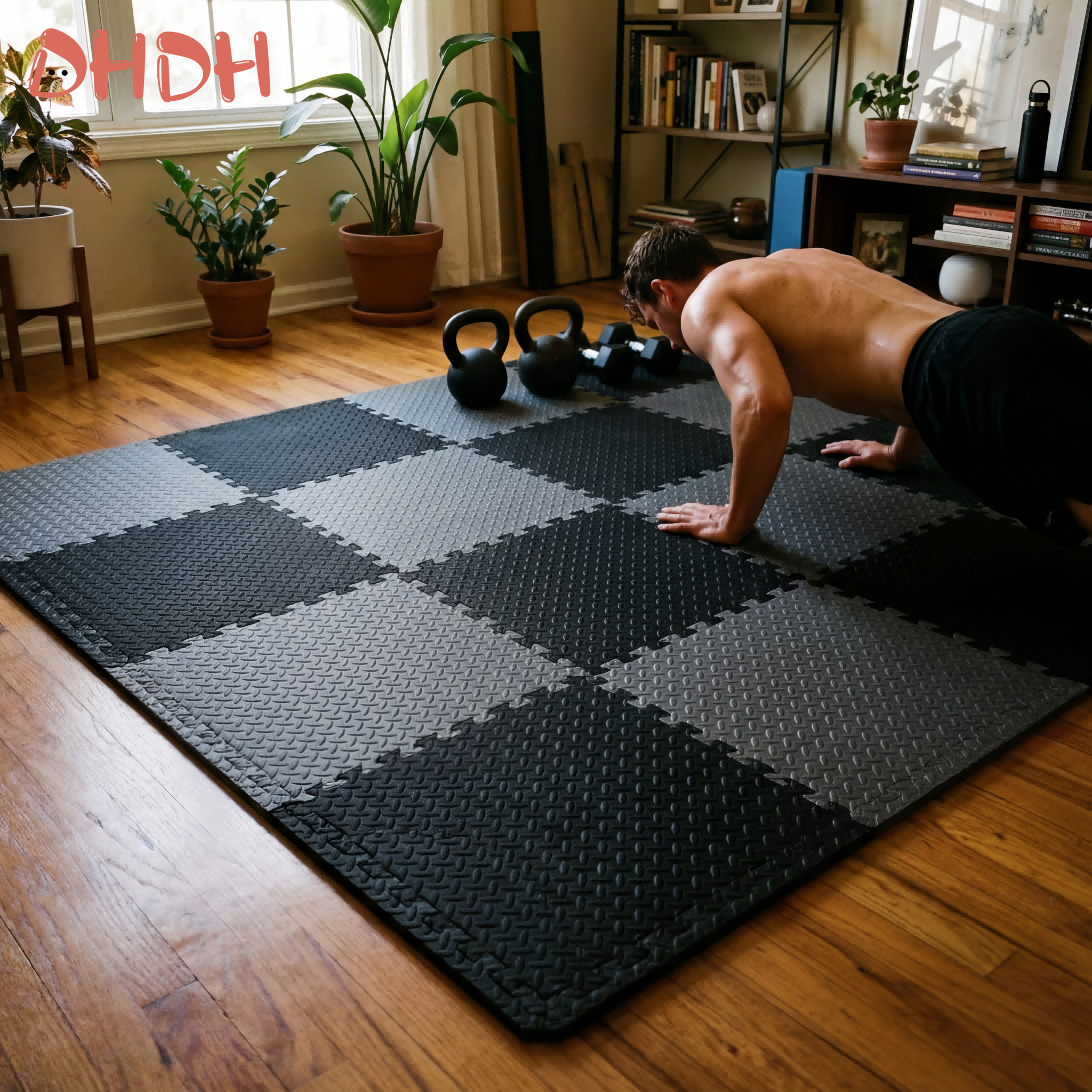 Gym Floor Mat for Home Workout - Home Gym Rubber Flooring avis et prix