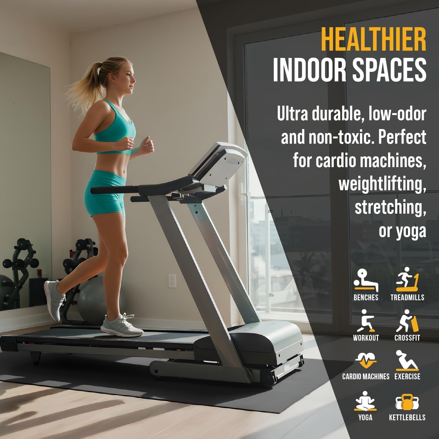 Thick Recycled Rubber Exercise - Home Gym Rubber Flooring avis et prix