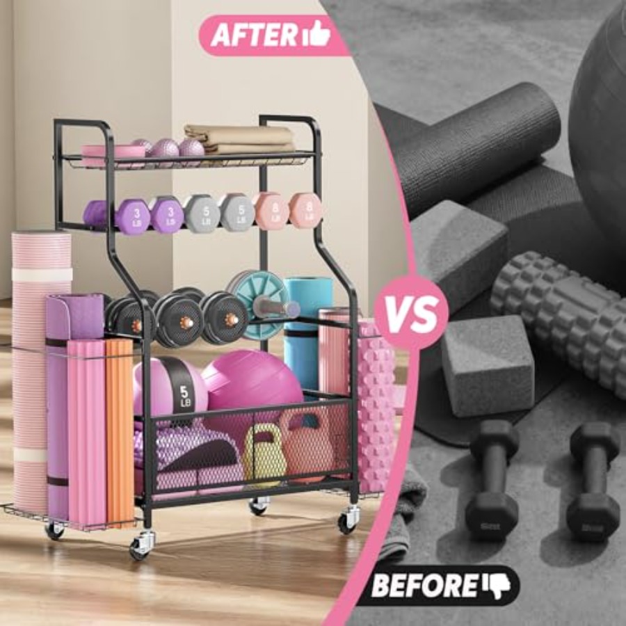 Dumbbell Rack Weight Storage R - Home Gym Yoga Storage avis et prix