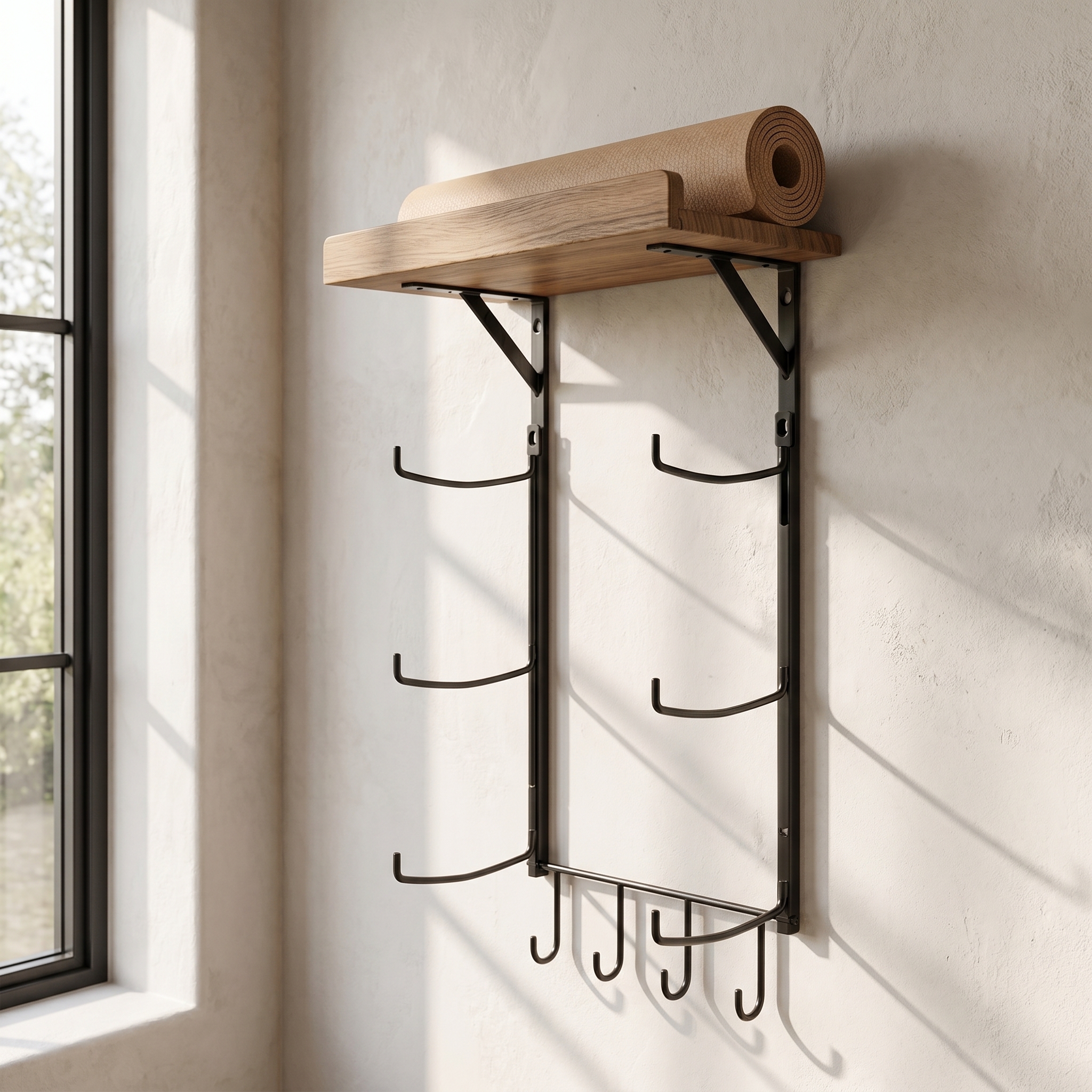 Yoga Mat Wall Rack Metal Stora - Home Gym Yoga Storage avis et prix
