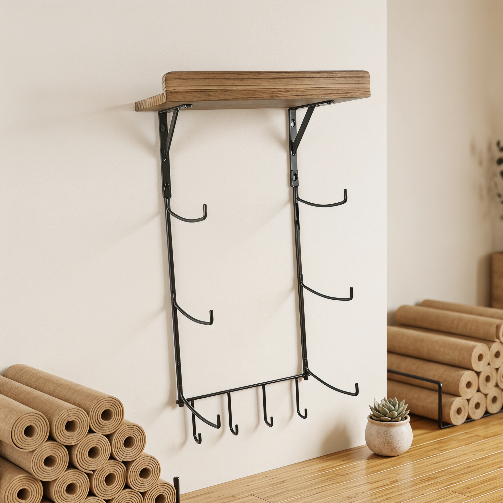 Yoga Mat Wall Rack Metal Stora - Home Gym Yoga Storage avis et prix