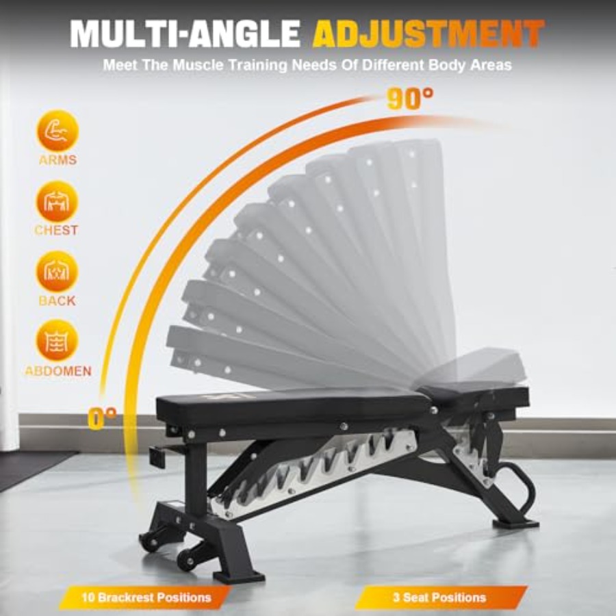 Adjustable Weight Bench Heavy  - Home Gym In Garage avis et prix