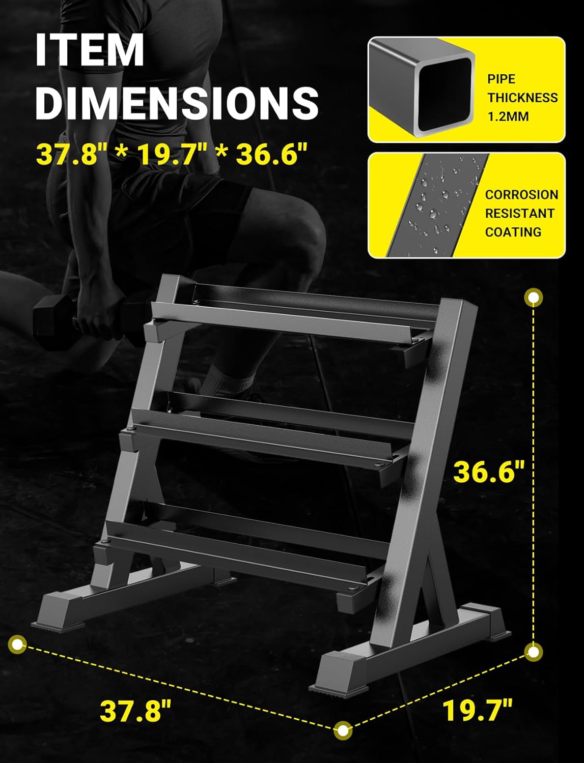 Home Gym Dumbbell Rack, 3 & 5  - Home Gym Training avis et prix